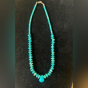 Turquoise & Gold Beaded Necklace